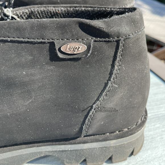 Lugz WALLY Chukka Boots Men’s 9.5 Black Nubuck Faux Suede Mid Ankle Lace Up - Picture 4 of 12